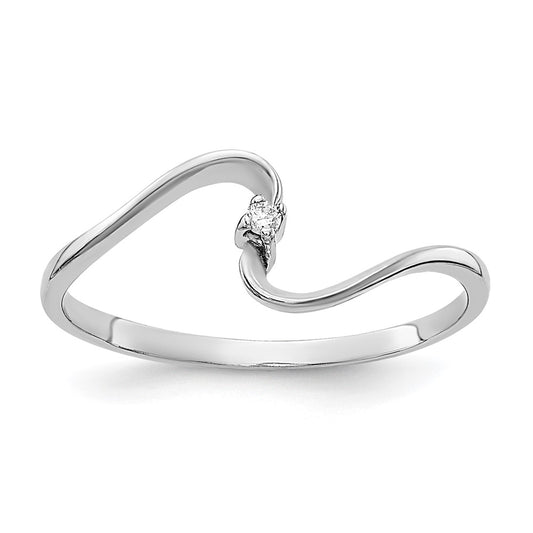 14k White Gold A Diamond ring