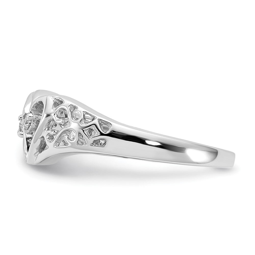 14k White Gold VS Diamond heart ring