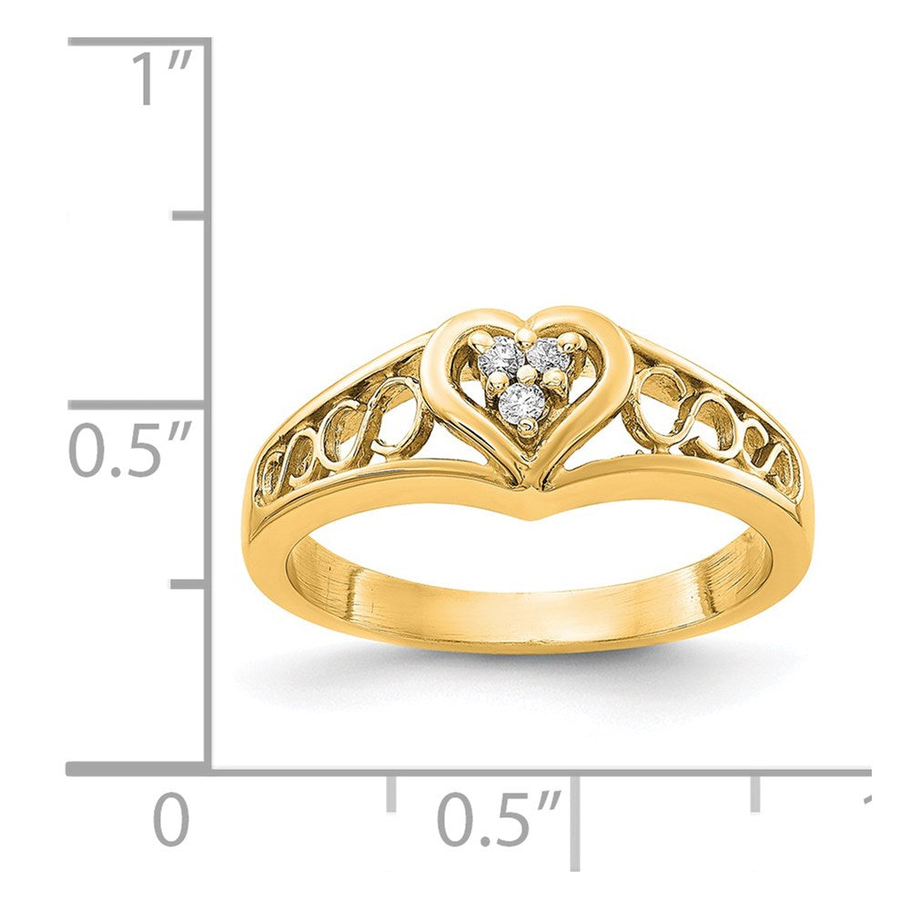 14k VS Diamond heart ring