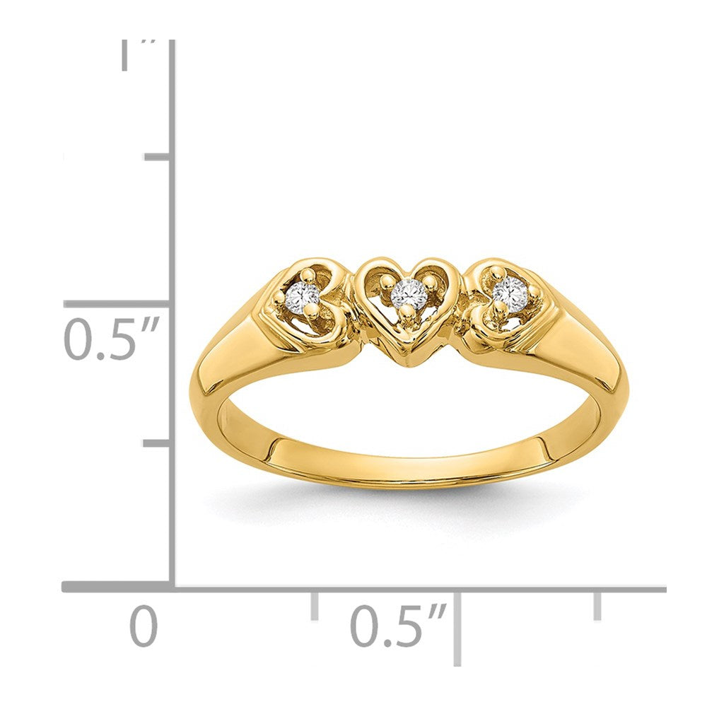 14k AA Diamond heart ring