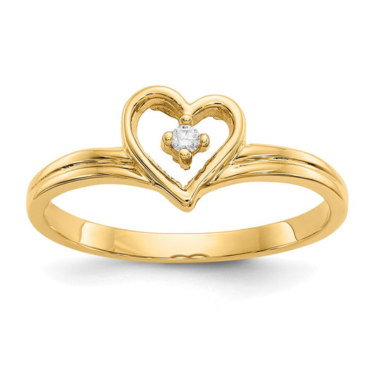 14k VS Diamond heart ring