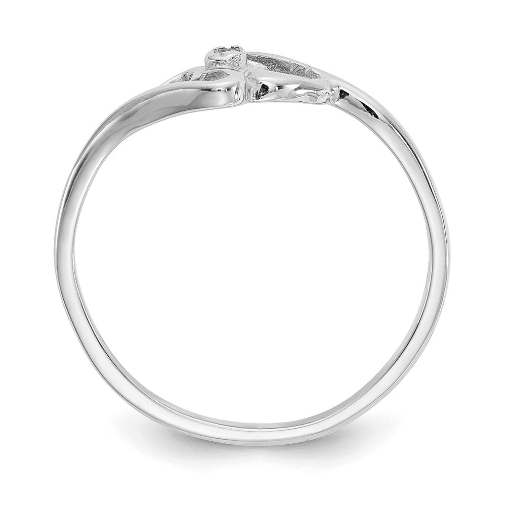14k White Gold VS Diamond heart ring