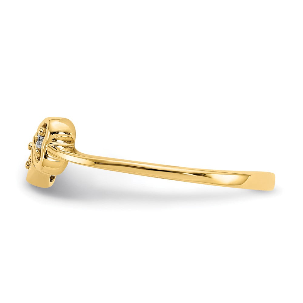 14k AAA Diamond heart ring