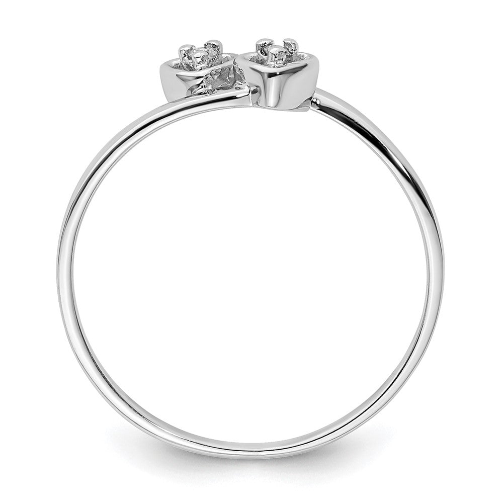 14k White Gold VS Diamond heart ring