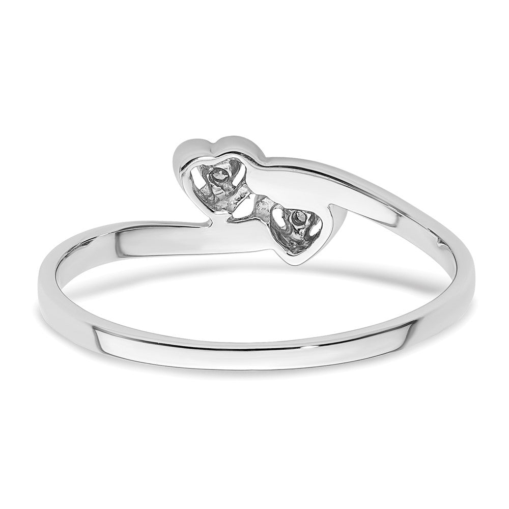 14k White Gold VS Diamond heart ring