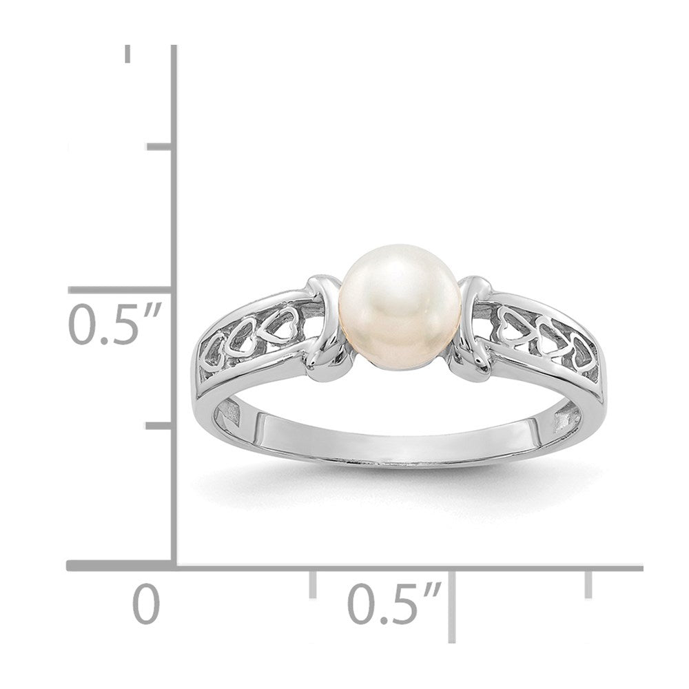 14k White Gold FW Cultured Pearl ring