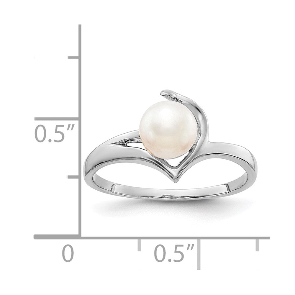 14k White Gold FW Cultured Pearl FW Cultured Pearl ring