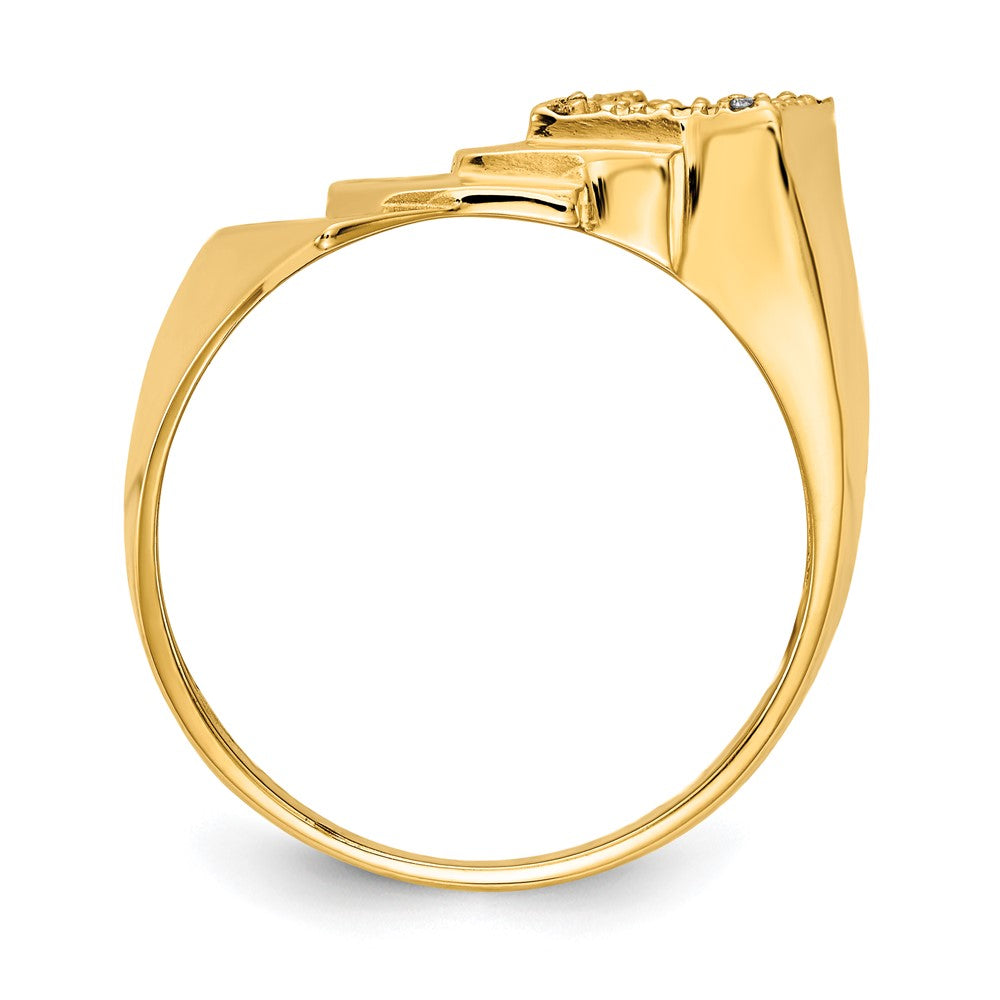 14k A Diamond men's ring
