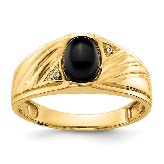 14k AAA Diamond men's ring