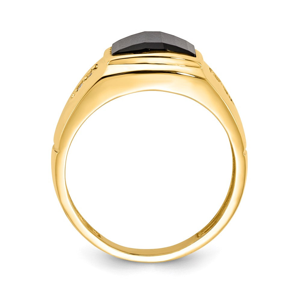 14k AAA Diamond men's ring