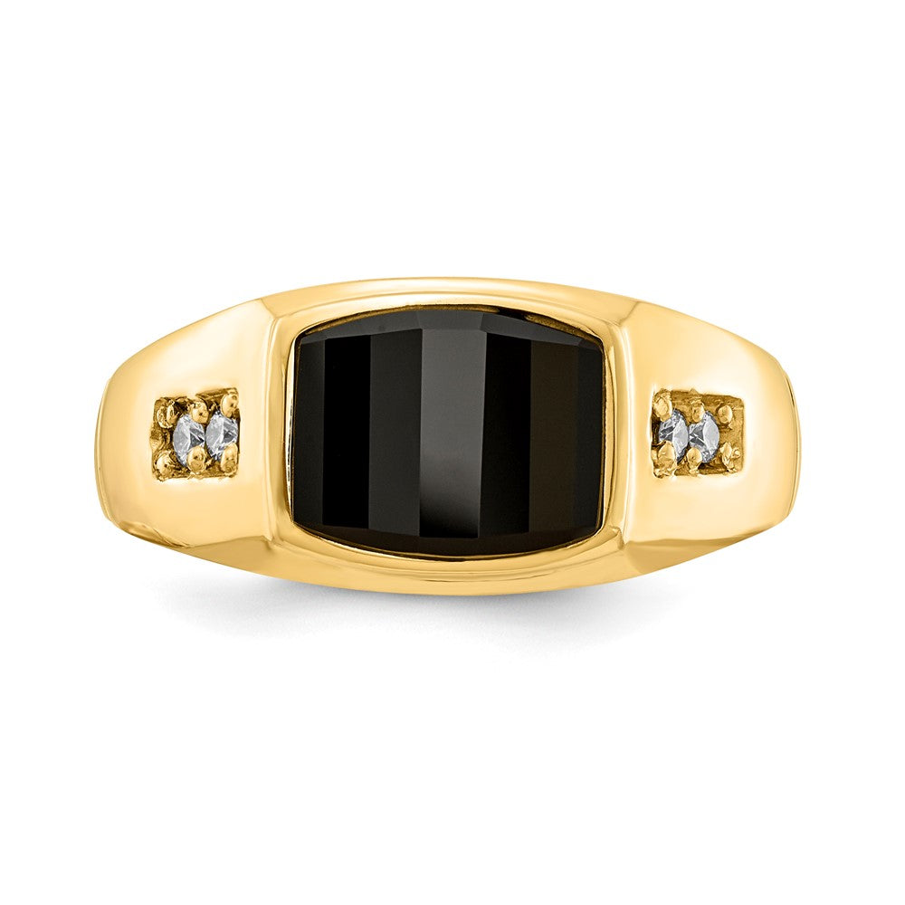 14k A Diamond men's ring