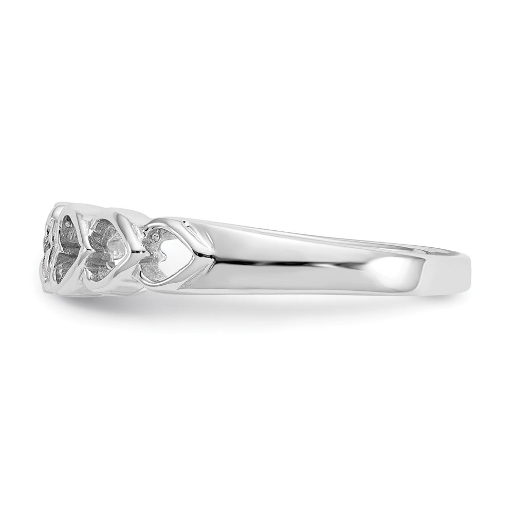 14k White Gold VS Diamond heart ring