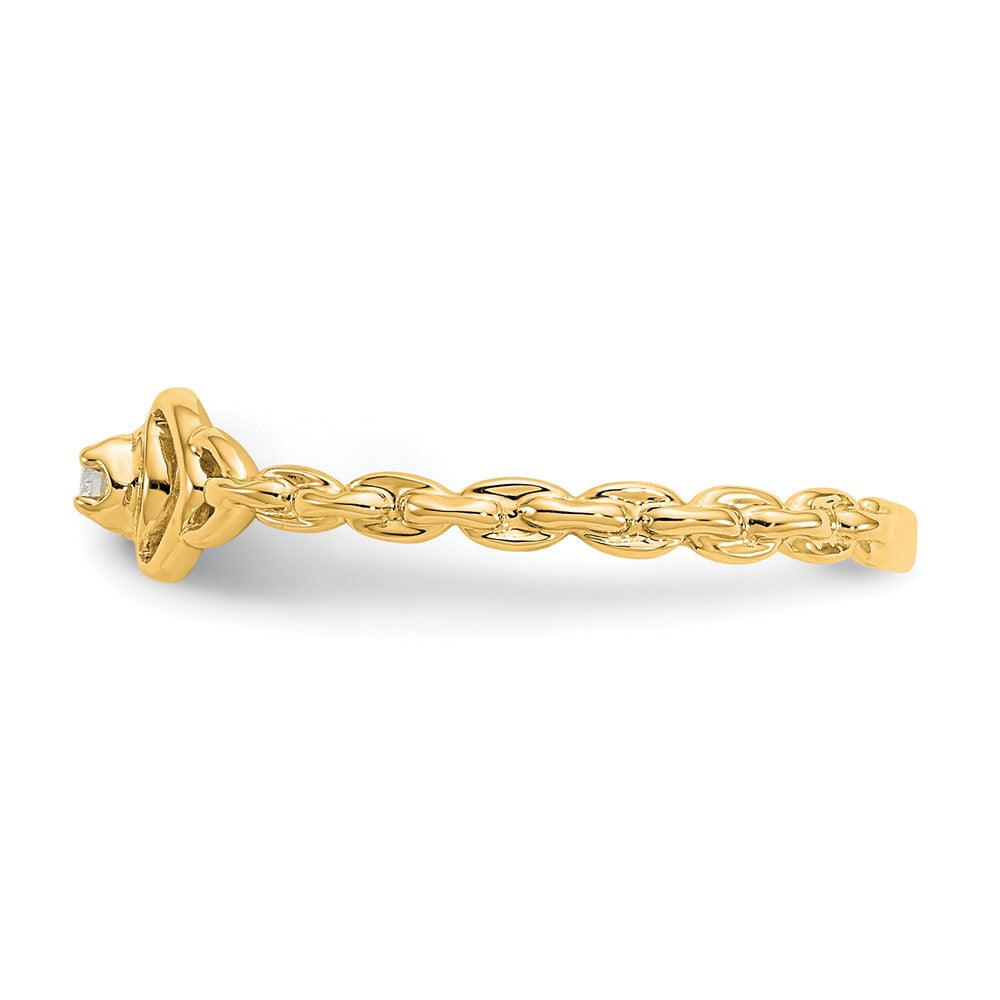 14k AAA Diamond heart ring