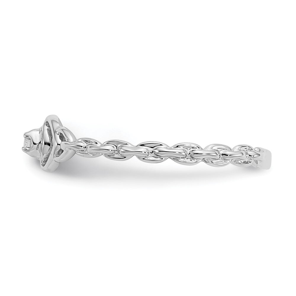 14k White Gold AAA Diamond heart ring