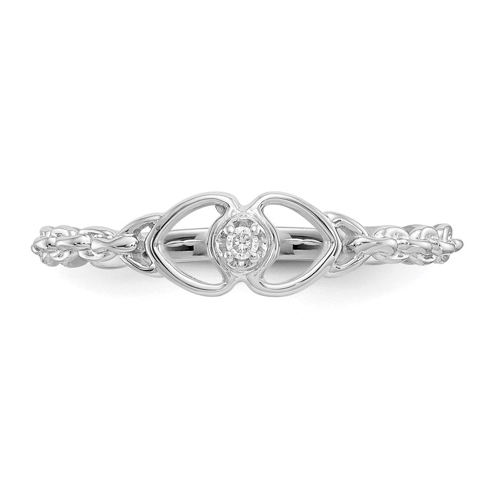 14k White Gold VS Diamond heart ring