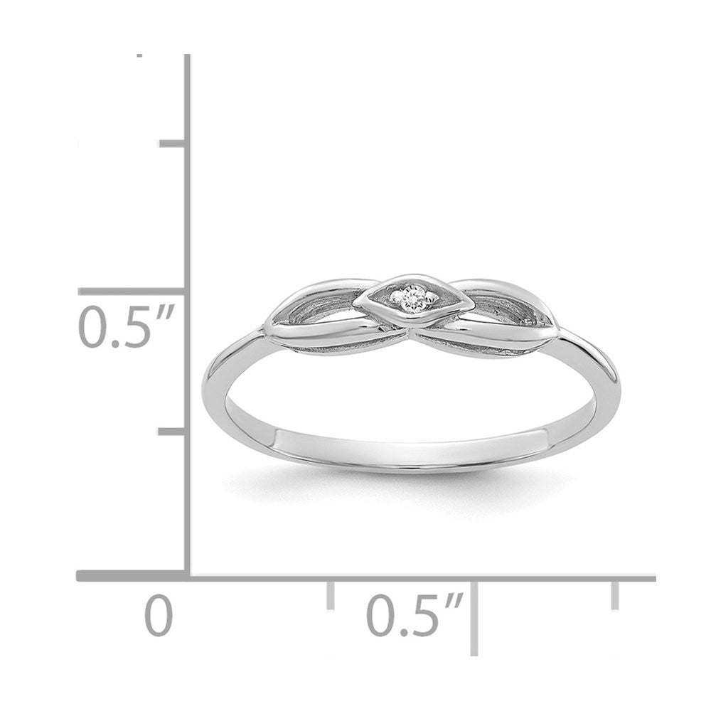 14k White Gold A Diamond ring