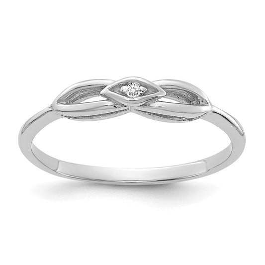 14k White Gold A Diamond ring