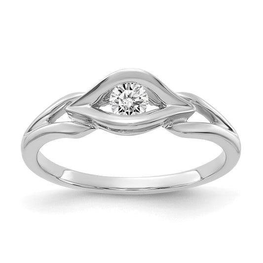 14k White Gold A Diamond ring