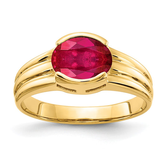 14k 8x6mm Oval Ruby ring