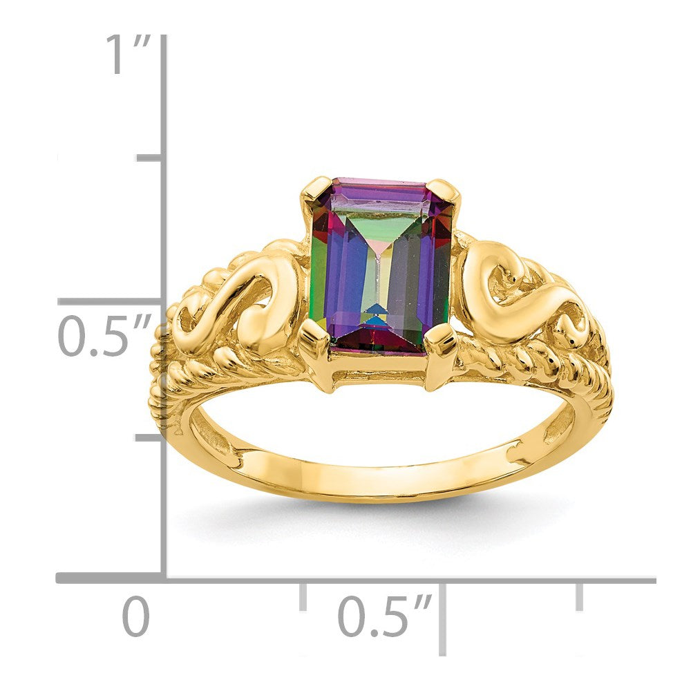 14k Mystic Topaz Ring