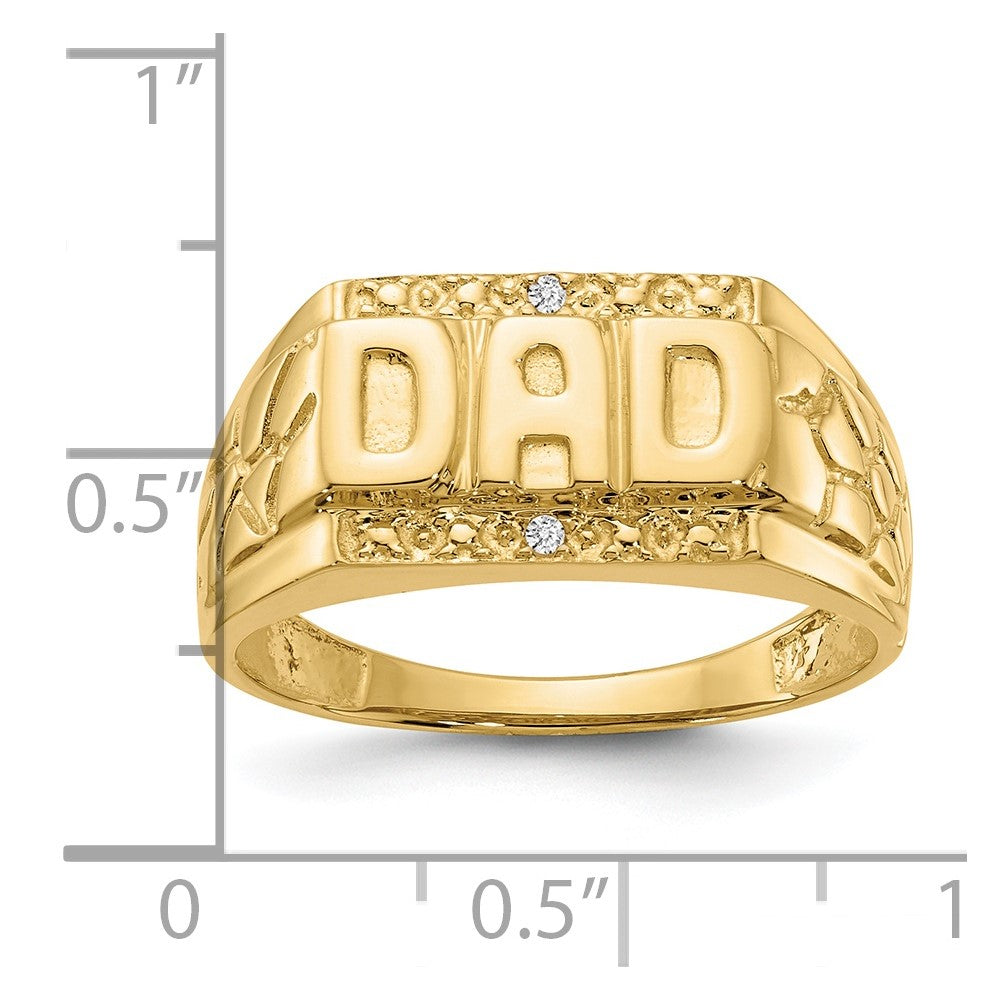 14k AAA Diamond men's ring