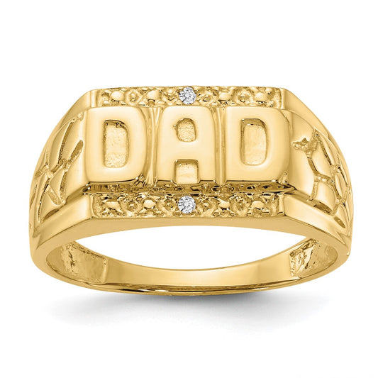 14k AAA Diamond men's ring