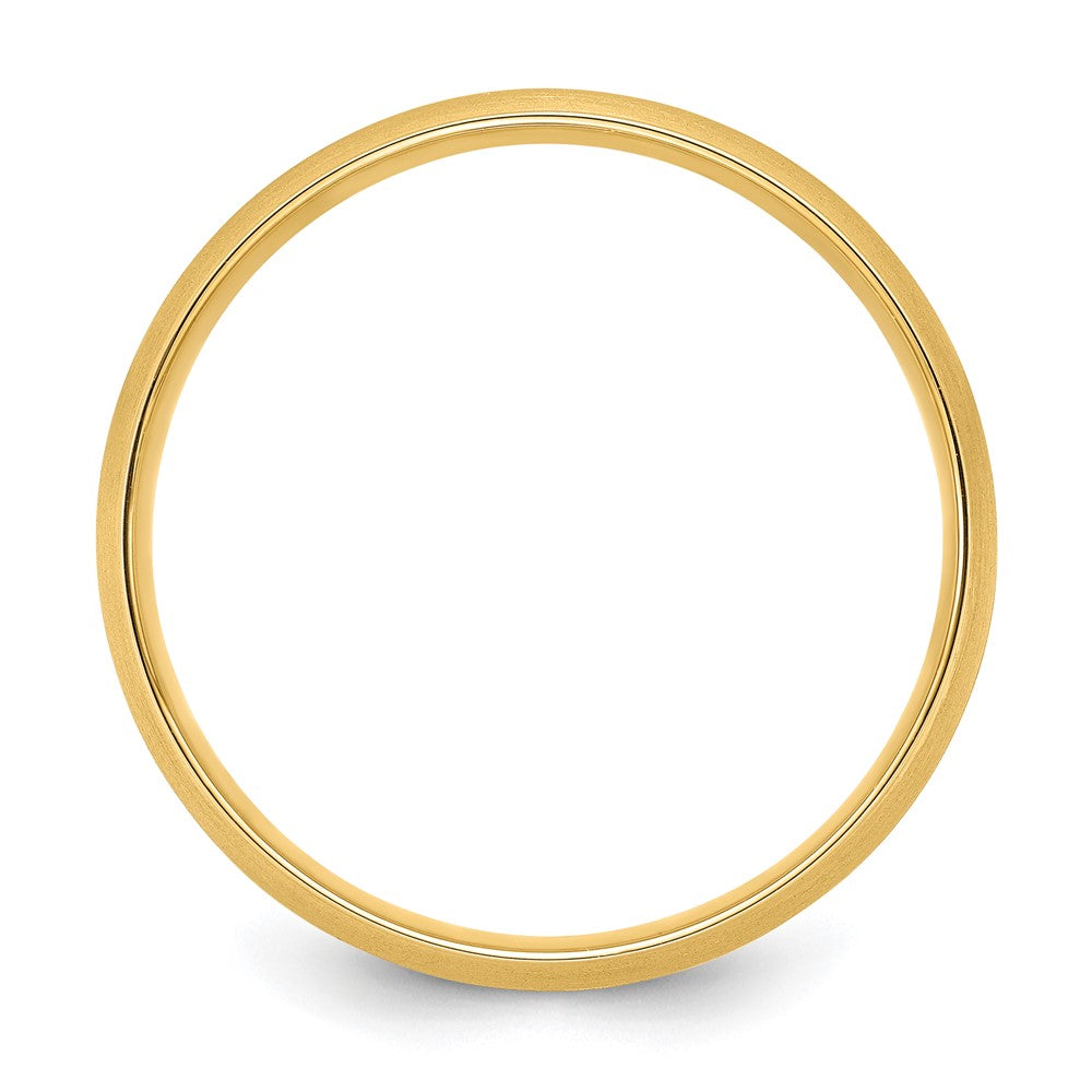 14k Yellow Gold 6mm Lightweight Comfort Fit Brushed/Polished Center Line Wedding Band Size 12