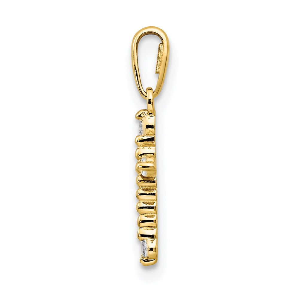 14k CZ Children's Cross Pendant