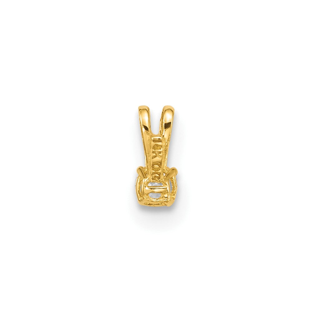 14k Tiny CZ Pendant
