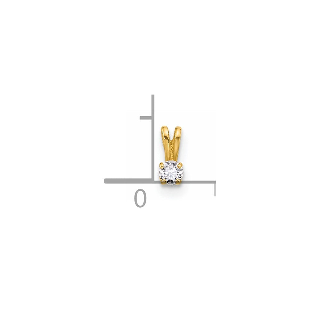 14k Tiny CZ Pendant