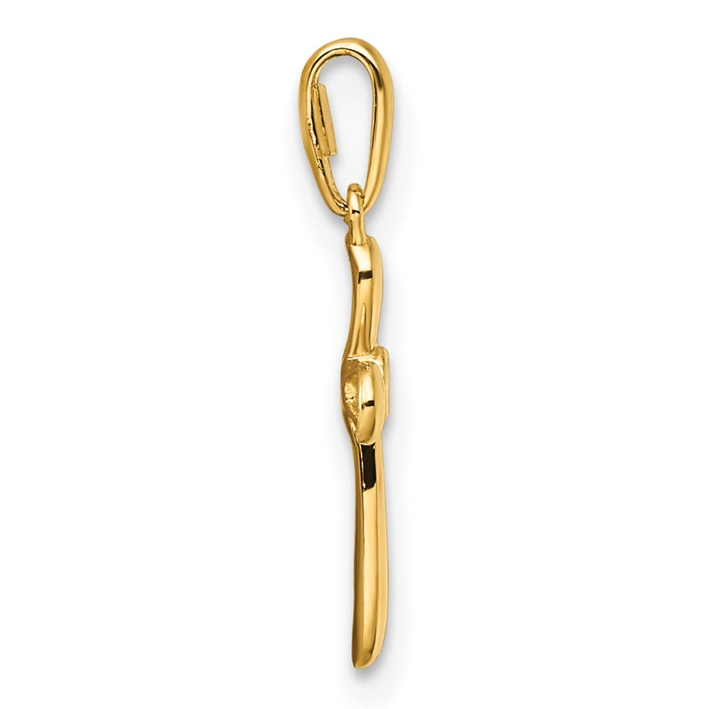 14k CZ Cross Pendant