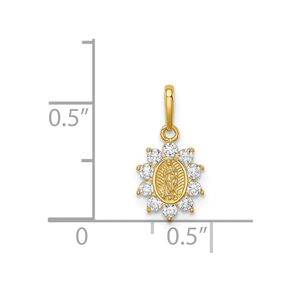 14K Our of Guadalupe CZ Pendant