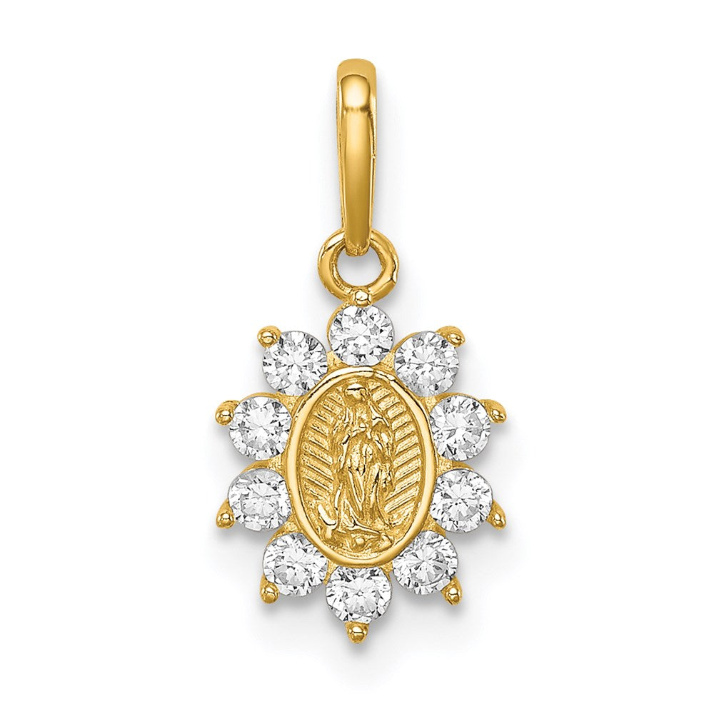 14K Our of Guadalupe CZ Pendant