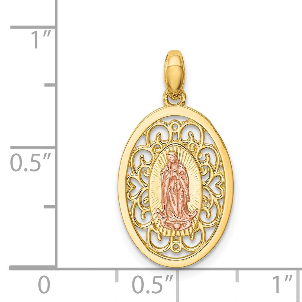 14K Two-tone Our of Guadalupe Pendant
