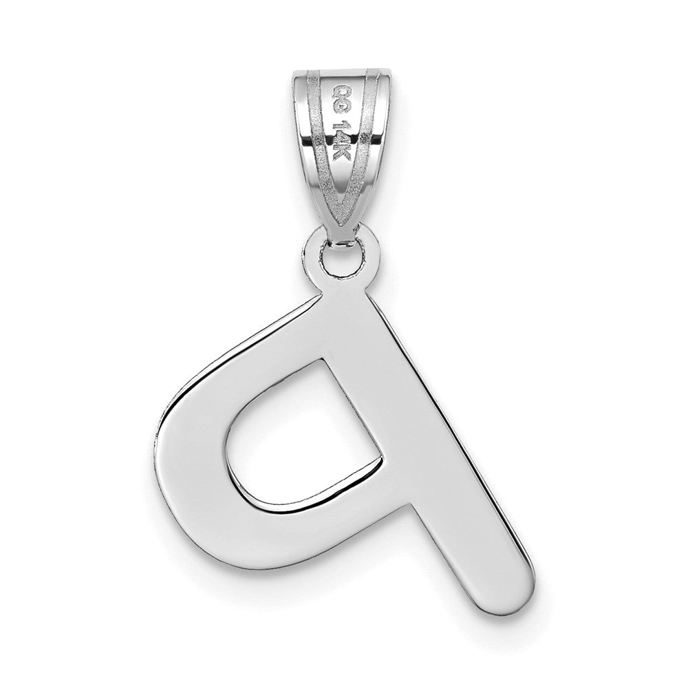 14kw Polished Bubble Letter P Initial Pendant