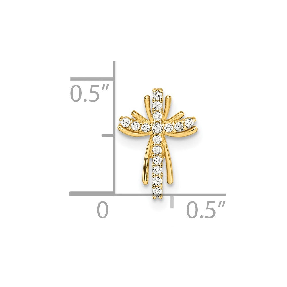 14k CZ Cross Chain Slide