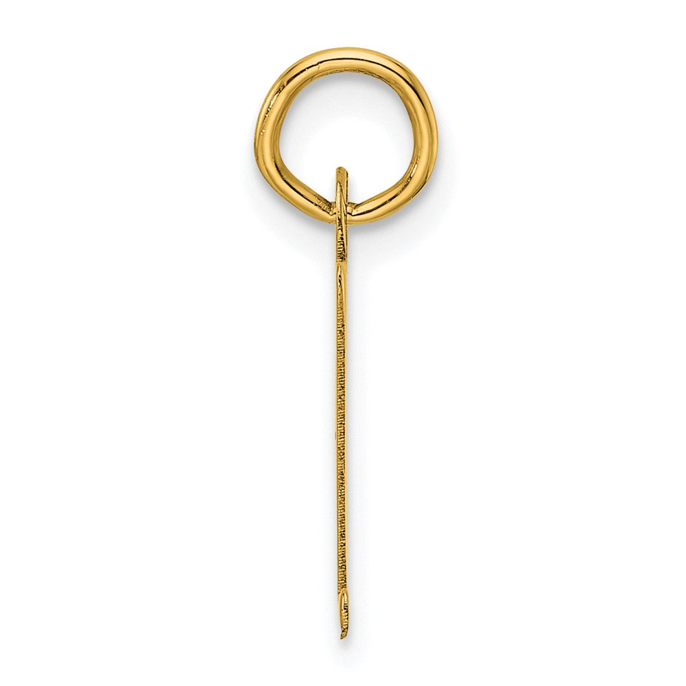 14k  Slanted Block Letter Z Initial Charm