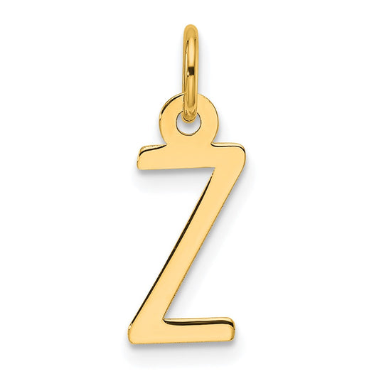 14k  Slanted Block Letter Z Initial Charm
