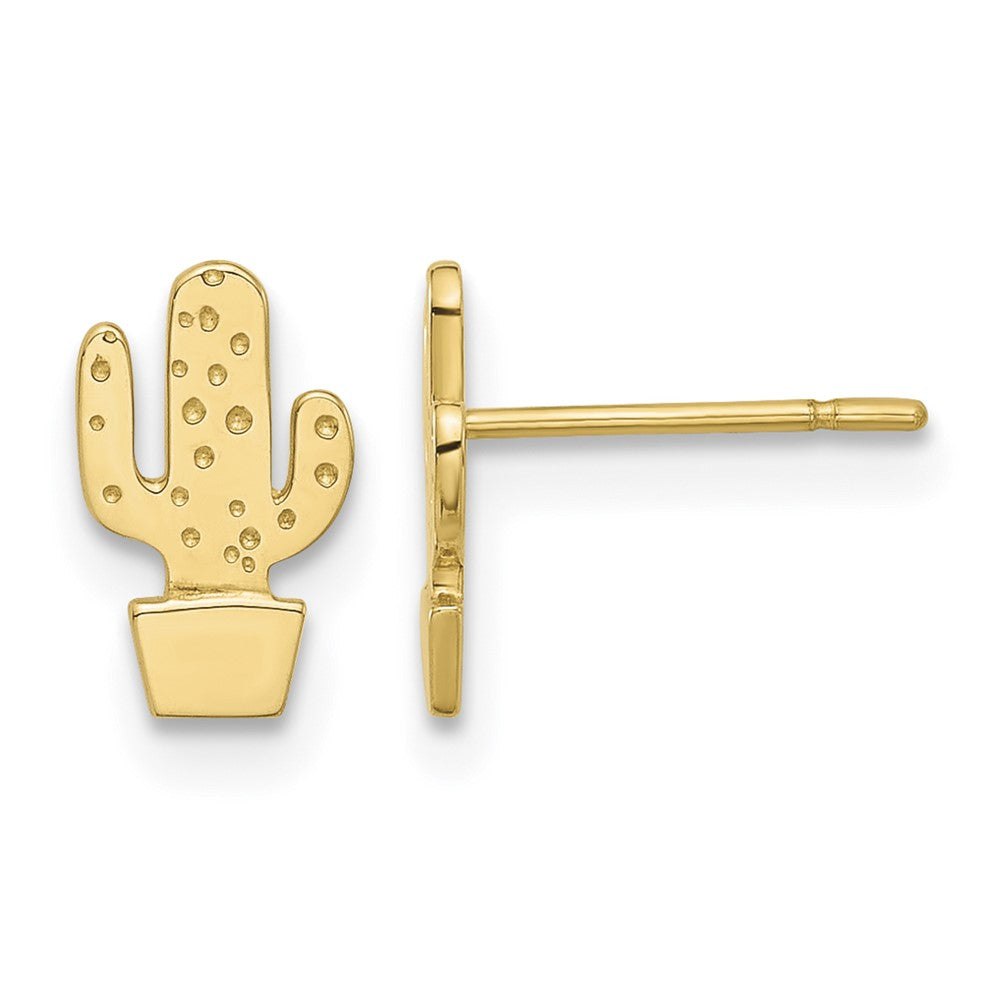 14K Polished Cactus Post Earrings