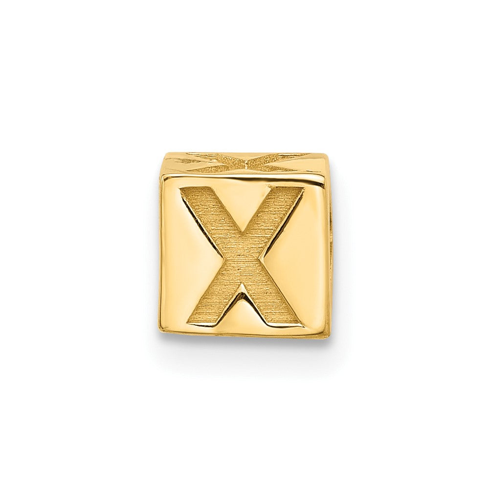 14ky Alphabet Bead Letter X