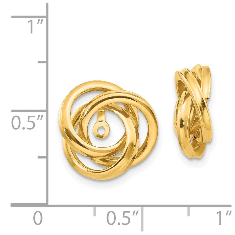 14k Polished Love Knot Earring Jackets