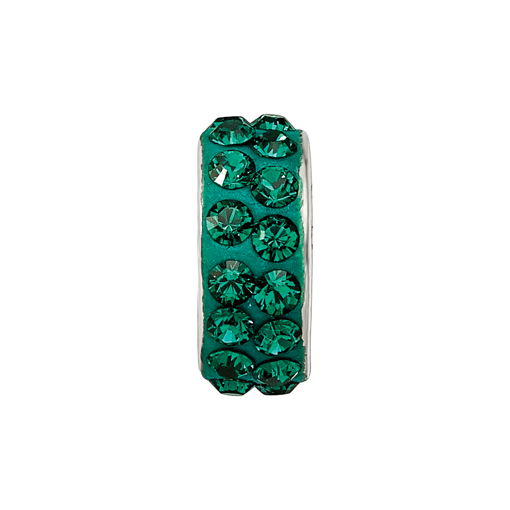 Sterling Silver Reflections May Double Row Preciosa Crystal Bead