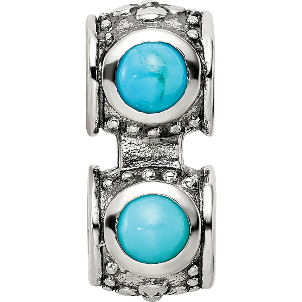 Sterling Silver Reflections Turquoise Connector Bead