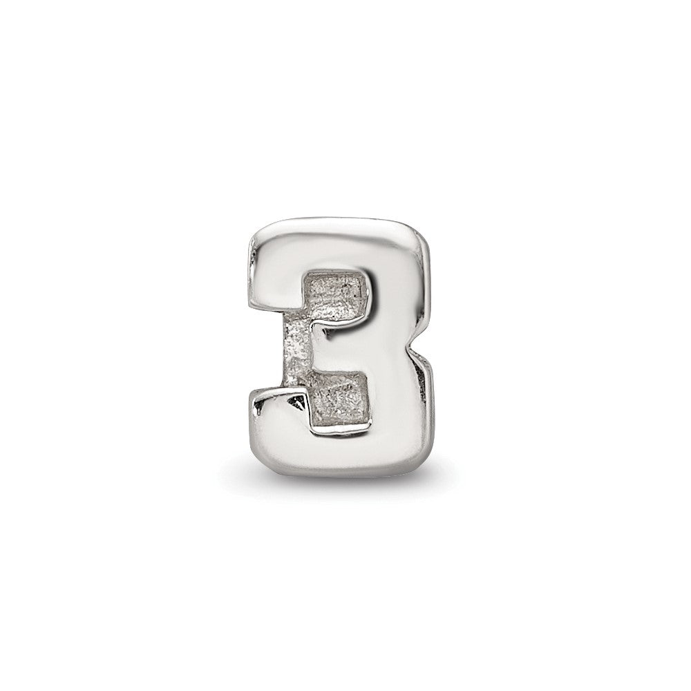 Sterling Silver Reflections Number 3 Bead
