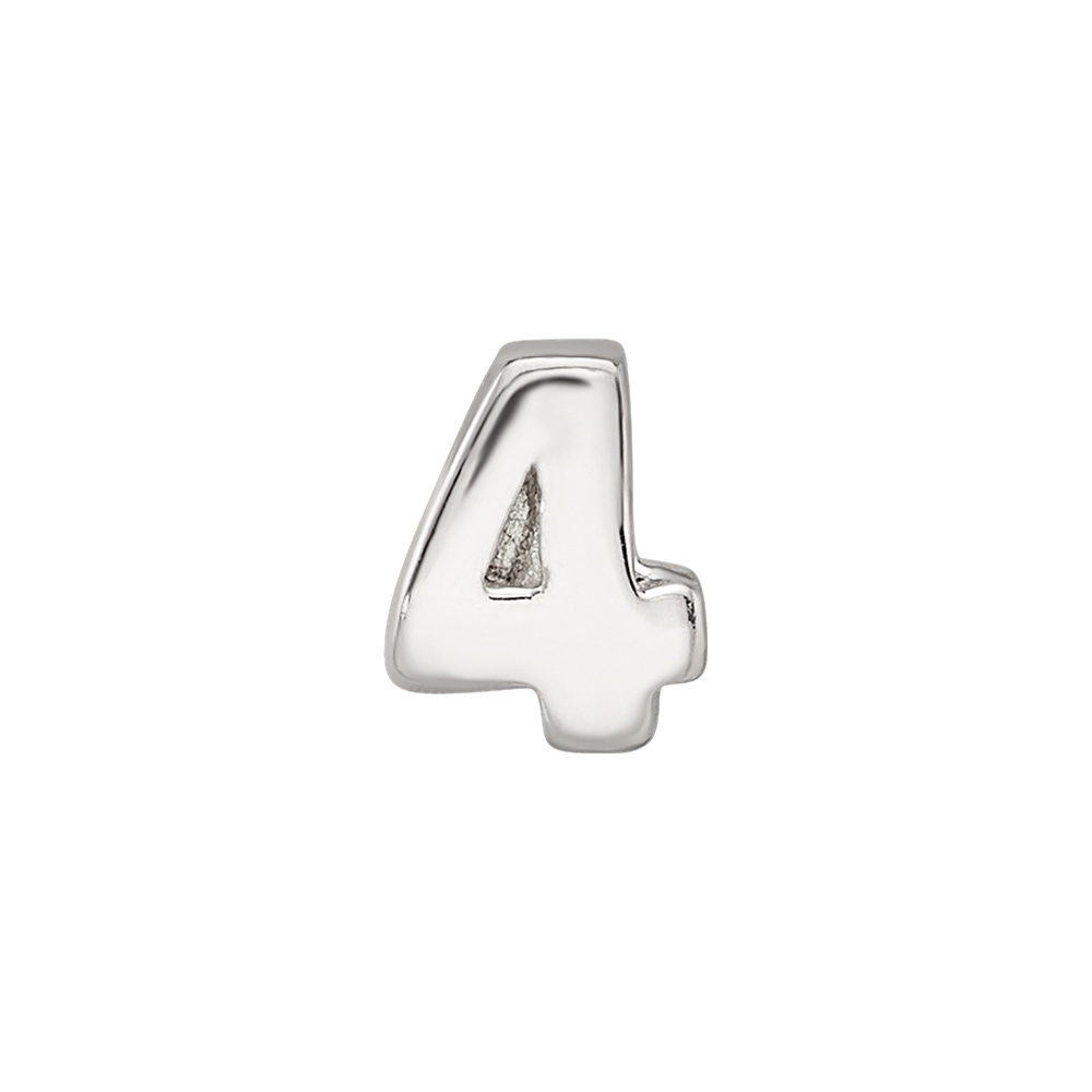 Sterling Silver Reflections Number 4 Bead