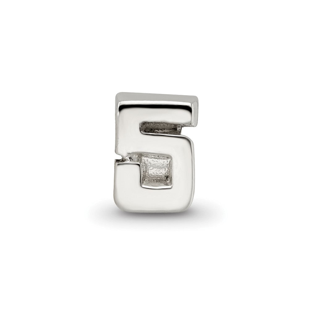 Sterling Silver Reflections Number 5 Bead