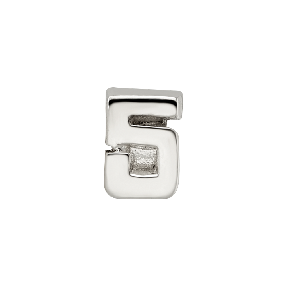 Sterling Silver Reflections Number 5 Bead