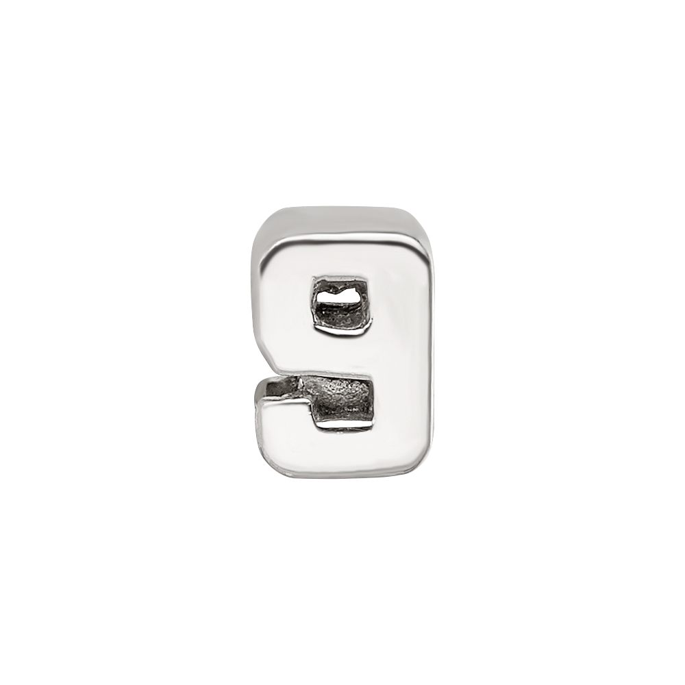 Sterling Silver Reflections Number 9 Bead