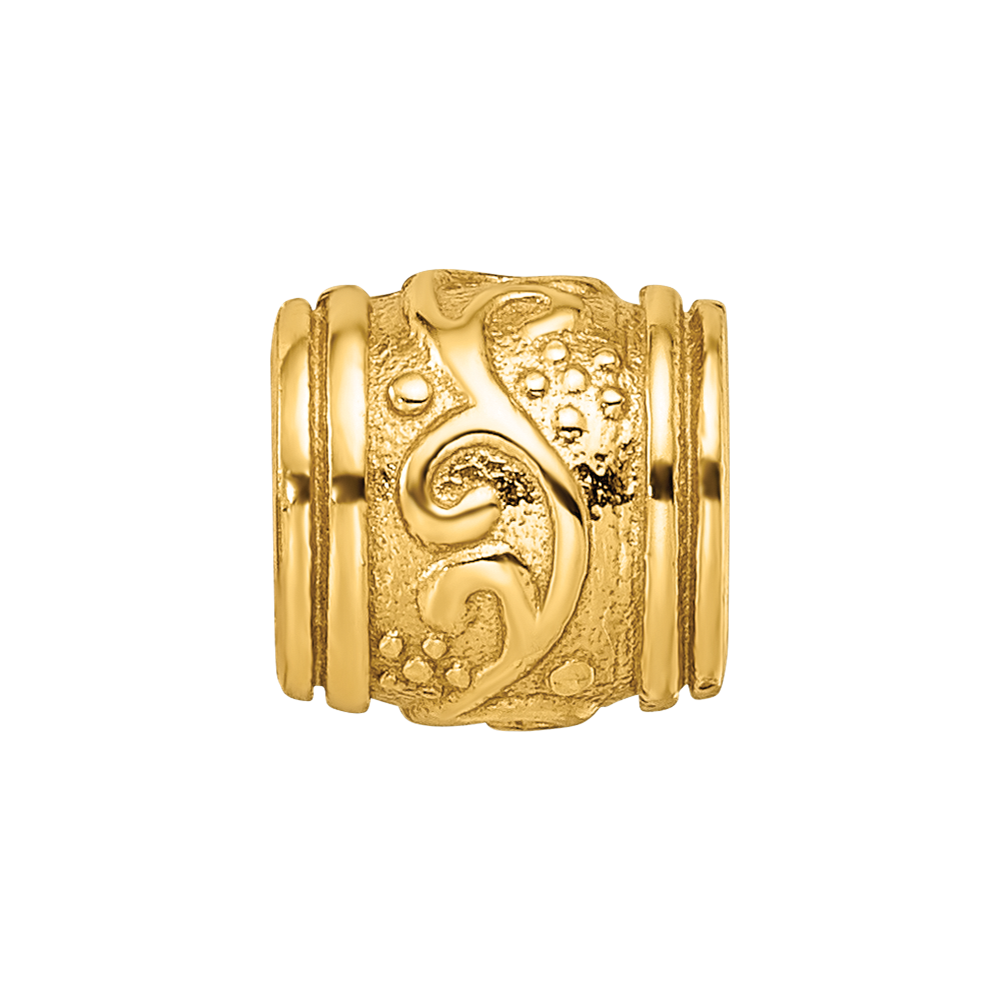 Sterling Silver Gold-plated Reflections Floral Bead