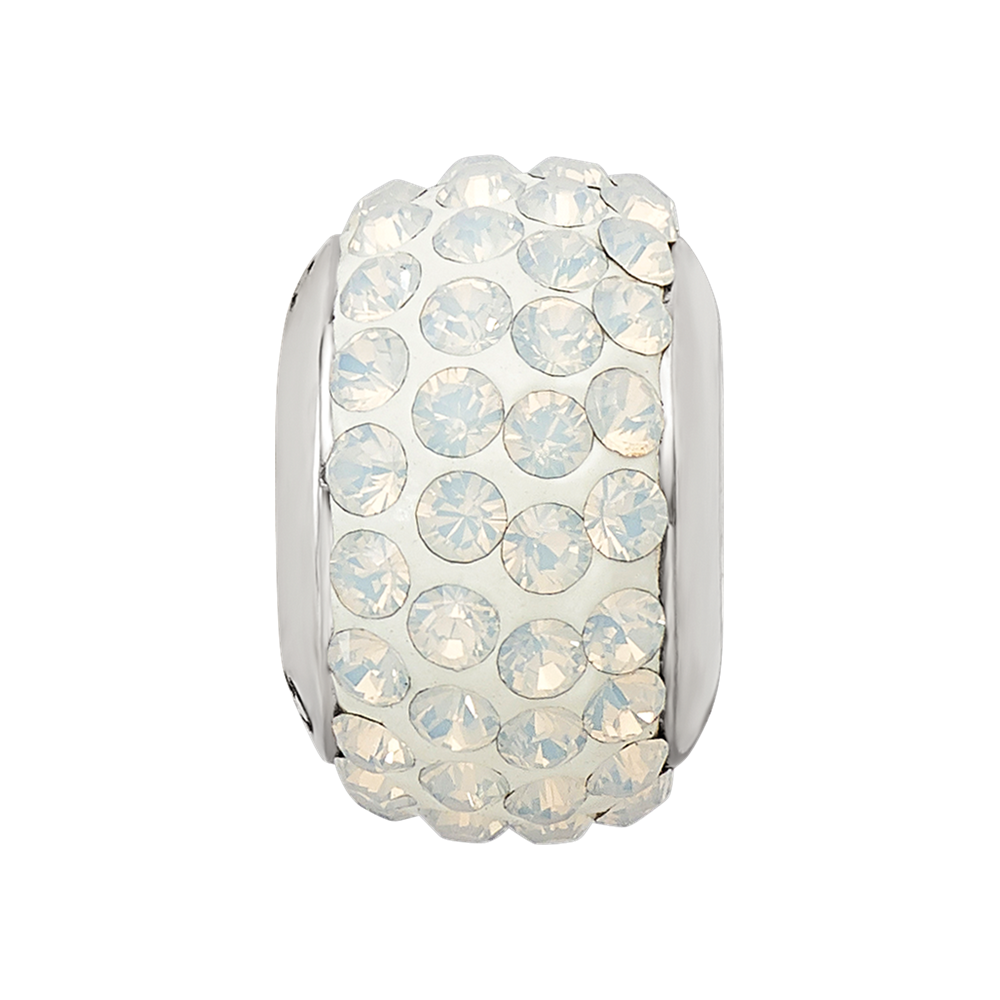 Sterling Silver Reflections Cream Full Preciosa Crystal Bead